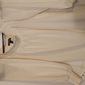 Express white blouse,size s ,CREAM&WHITE TRIM